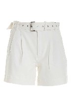Shorts a vita alta in cotone