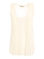 Top con dettagli plisse