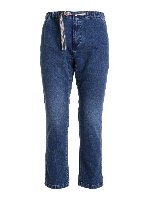 Jeans cropped con coulisse