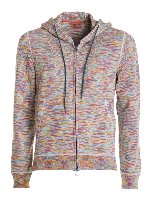 Felpa multicolore con cappuccio