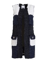 Gilet lungo in tweed