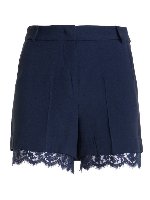 Shorts blu con pizzo