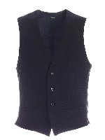 Gilet monopetto blu