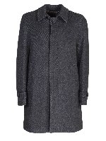 Cappotto in twill di misto lana grigio