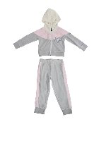 Completo grigio bianco e rosa con stella