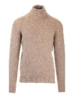 Maglione con collo alto beige