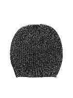 Berretto nero e grigio con inserti lam