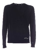 Pullover nero con logo signature