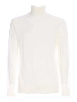 Dolcevita in lana pettinata bianco