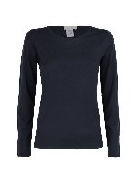 T-shirt in lana vergine blu