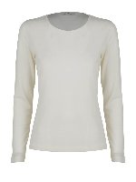 T-shirt in lana vergine bianca