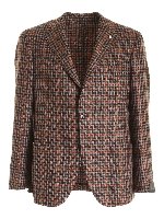 Giacca marrone con motivo a quadri