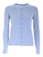 Cardigan Rebecca in cashmere azzurro