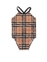 Costume intero beige Vintage Check