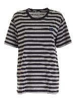 T-shirt a righe Navy