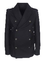 Caban bottoni militari nero