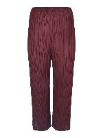 Pantaloni cropped pliss bordeaux