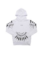 Felpa bianca con stampa a contrasto