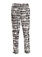 Pantalone stampato nero e bianco