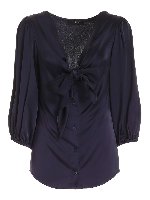 Camicia con fiocco blu