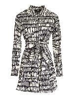 Chemisier stampato nero e bianco