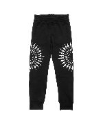 Pantalone nero con stampa bianca