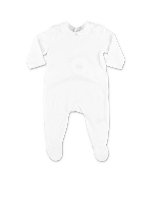 Tutina bianca con colletto smerlato