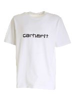 T-shirt bianca stampa logo nera