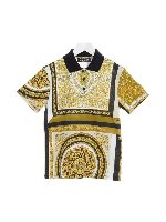 Polo stampa Barocco Mosaic gialla