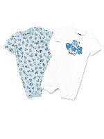 Set bianco e azzurro