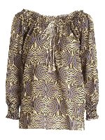 Blusa con stampa verde