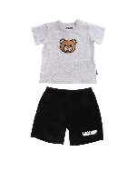 Completo grigio e nero logato