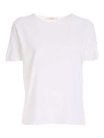 T-shirt bianca con dettagli sfrangiati