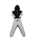 Completo tuta Suitty nero e grigio