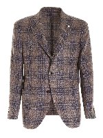 Giacca Principe di Galles blu e marrone