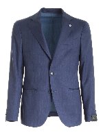 Completo monopetto blu melange