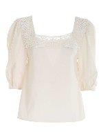 Camicia manica a tre quarti bianca