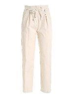 Pantalone beige con cinturino