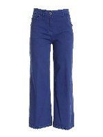 Pantalone bluette con fondo taglio vivo