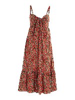 Abito rosso con fiocco