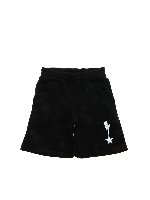 Bermuda neri con stampa bianca