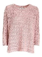 Maglia rosa con micro paillettes