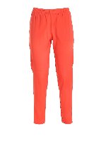 Pantalone in seta rosso corallo
