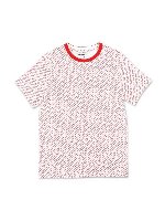 T-shirt con logo bianca e rossa