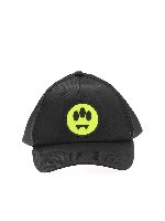 Cappello nero con patch logo giallo