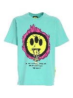 T-shirt verde acqua con stampa