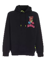 Felpa stampa bear nera