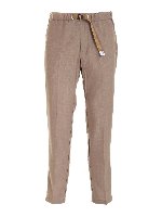 Pantalone marrone melange con coulisse