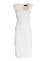 Abito tubino in crepe bianca