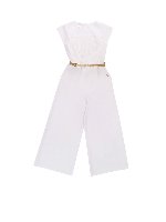 Tuta con cintura bianca